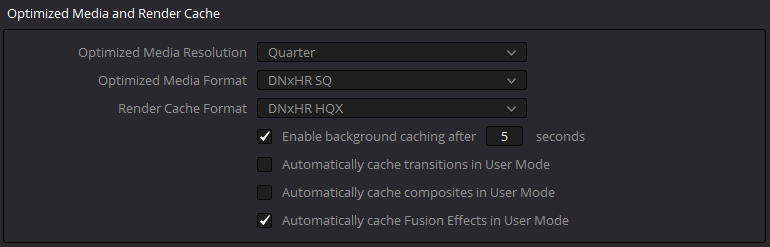 Optimized Media and Render Cache